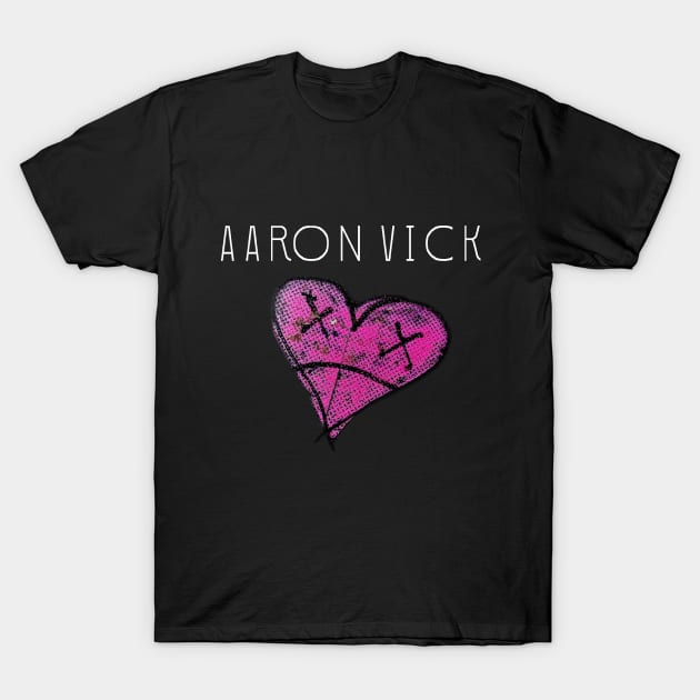 I 💜 AaronVick (White Font) T-Shirt by AaronVick